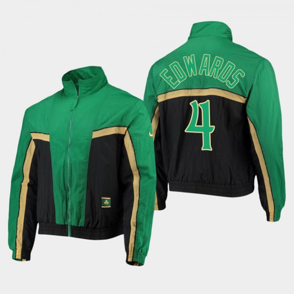 Celtics Carsen Edwards City 2.0 Courtside Full-Zip Jacket Black Kelly Green