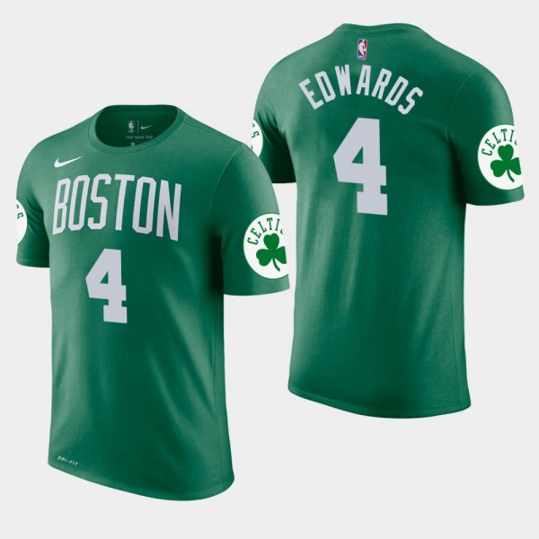 Men's Boston Celtics #4 Carsen Edwards Icon Edition Name & Number T-Shirt