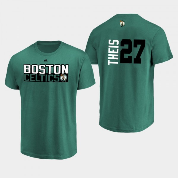 Men's Celtics #27 Daniel Theis Name and Number Short Sleeve T-Shirt