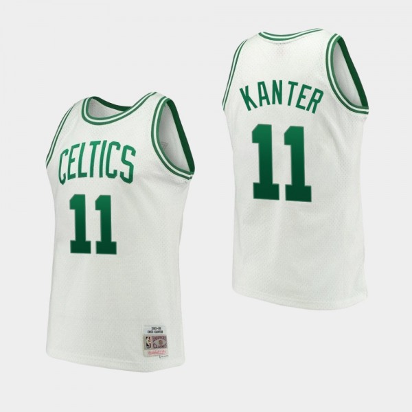 Celtics Enes Kanter 1985-86 Throwback Jersey White
