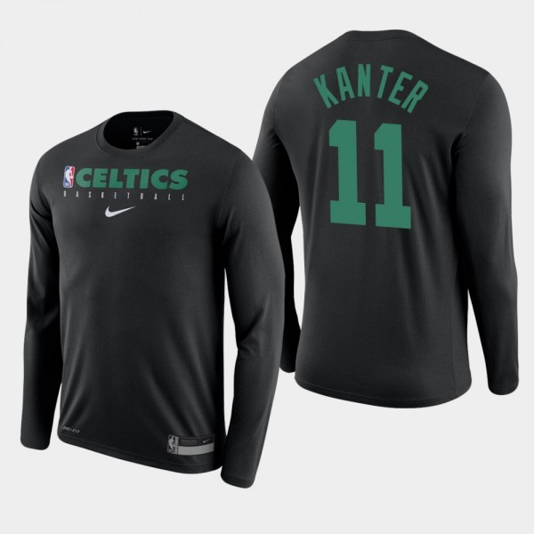 Men's Celtics #11 Enes Kanter Practice Long Sleeve...