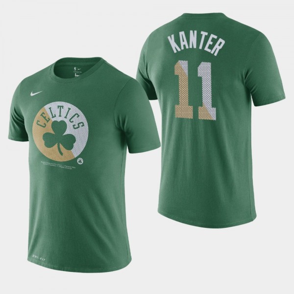 Men's Celtics #11 Enes Kanter Team Logo Essential Dry T-Shirt