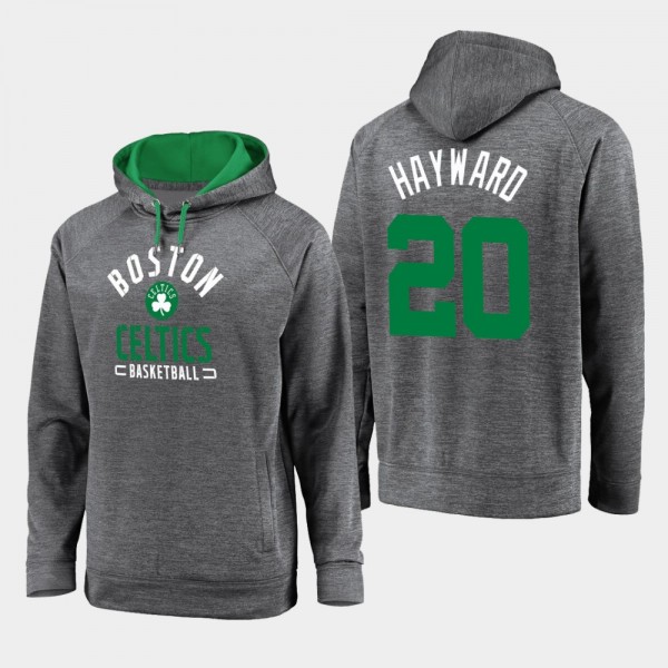 Boston Celtics Gordon Hayward Gray Battle Charged Raglan Pullover Hoodie