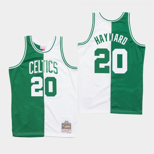 Men's Boston Celtics #20 Gordon Hayward Split Jers...