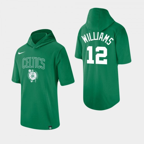 Men's Celtics #12 Grant Williams Wordmark Logo Hooded T-Shirt