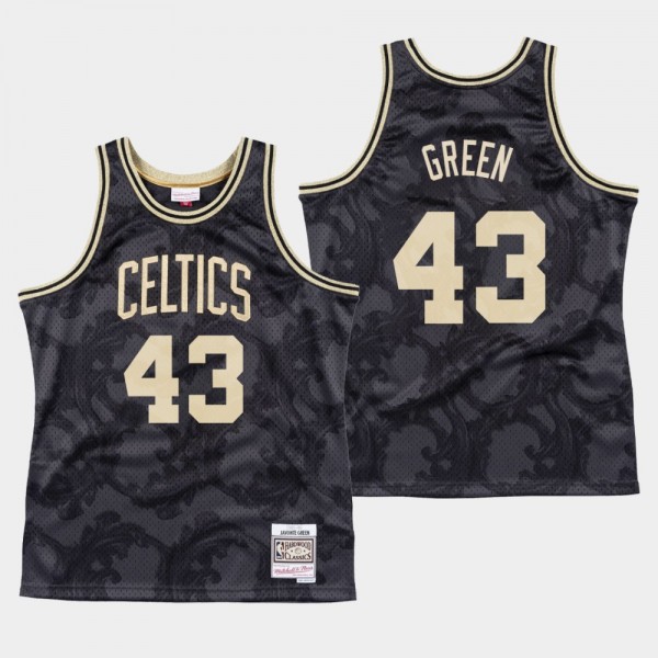 Men's Celtics #43 Javonte Green Black Toile Jersey