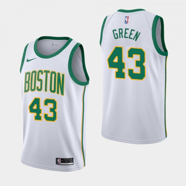 Men's Boston Celtics #43 Javonte Green City Editio...