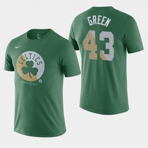 Men's Celtics #43 Javonte Green Team Logo Essential Dry T-Shirt