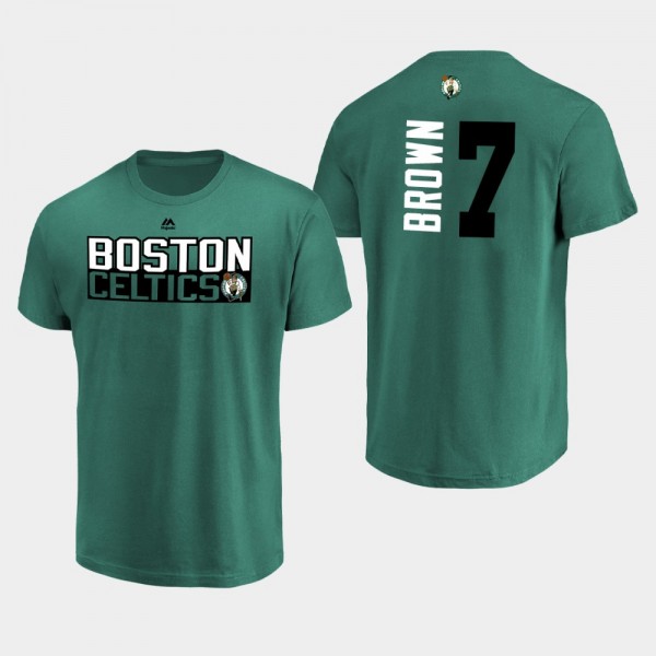 Men's Celtics #7 Jaylen Brown Name and Number Shor...