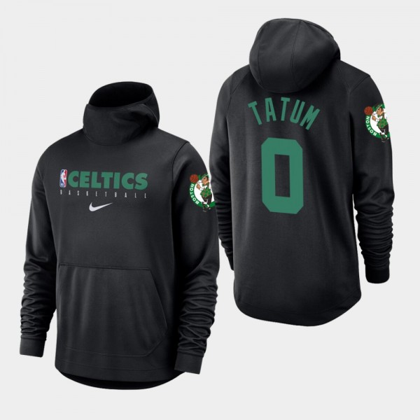 Men's Celtics #0 Jayson Tatum Spotlight Performance Pullover Hoodie