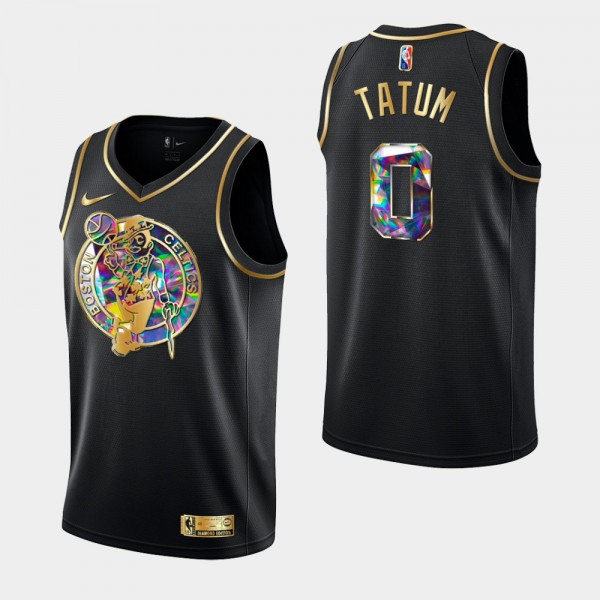 Jayson Tatum Boston Celtics Black Golden Edition D...