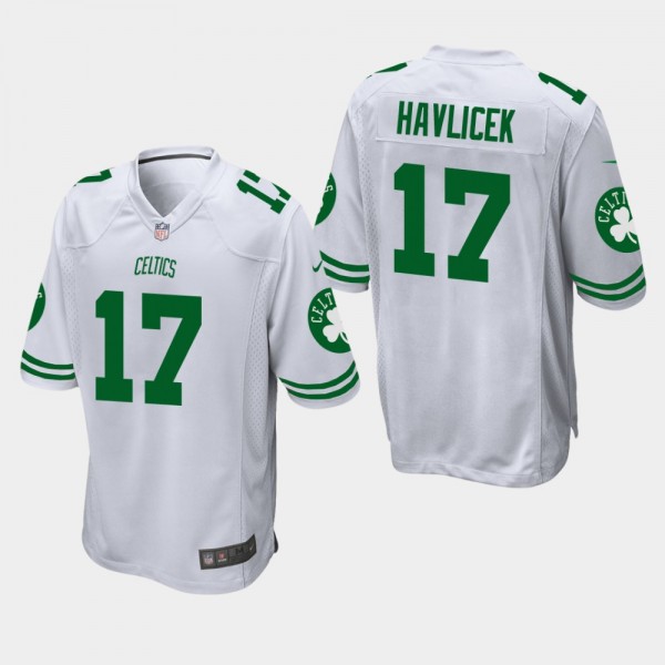 Men's Boston Celtics #17 John Havlicek Football Je...