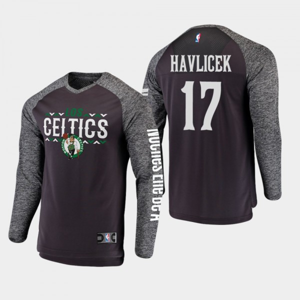 Men's Celtics #17 John Havlicek Noches Enebea Long...