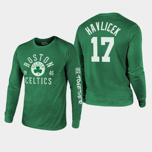 Men's Celtics #17 John Havlicek Rise Together Tri-...