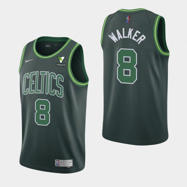 Vistaprint Patch Kemba Walker Boston Celtics Green Earned Jersey