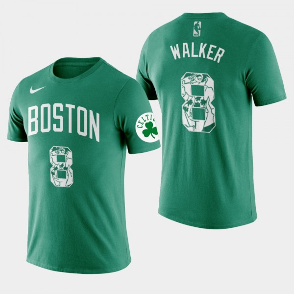 Men's Celtics #8 Kemba Walker Name & Number T-...