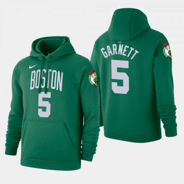 2019-20 Boston Celtics #5 Kevin Garnett Icon Edition Pullover Hoodie