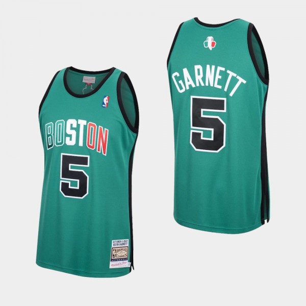 Celtics Kevin Garnett Hardwood Classics Authentic Kelly Green Jersey