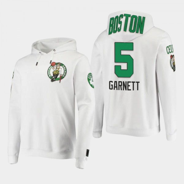 Celtics Kevin Garnett Pro Standard Hoodie White