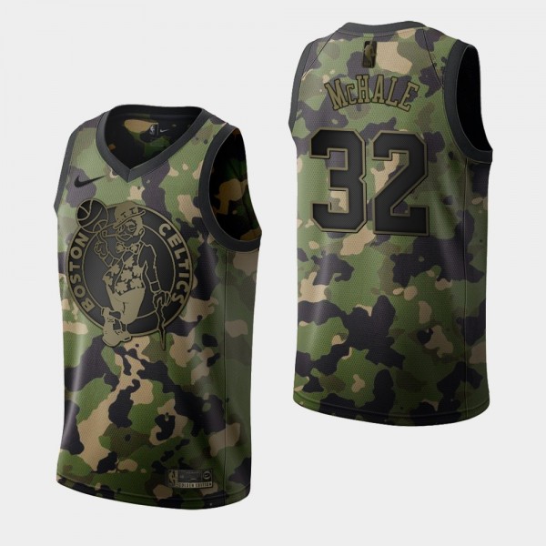 Men's Celtics Kevin McHale 2019 Memorial Day Camouflage Green Jersey