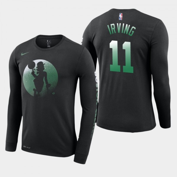 Men's Celtics #11 Kyrie Irving Dry Dezzo Logo Long...