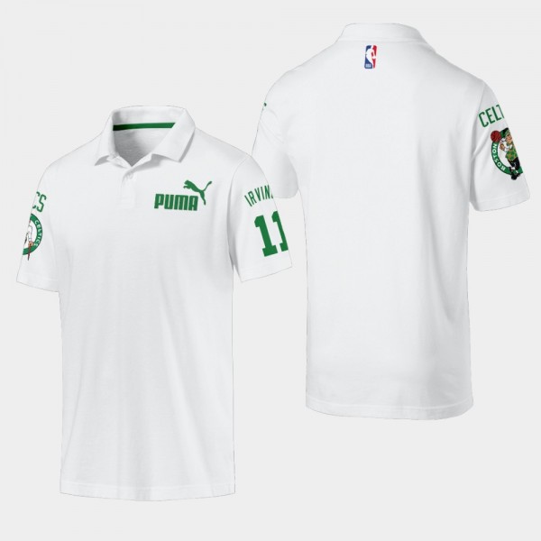 Men's Celtics Kyrie Irving Essentials White Polo