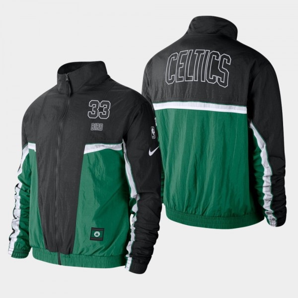 Men's Celtics #33 Larry Bird Tracksuit Courtside Jacket