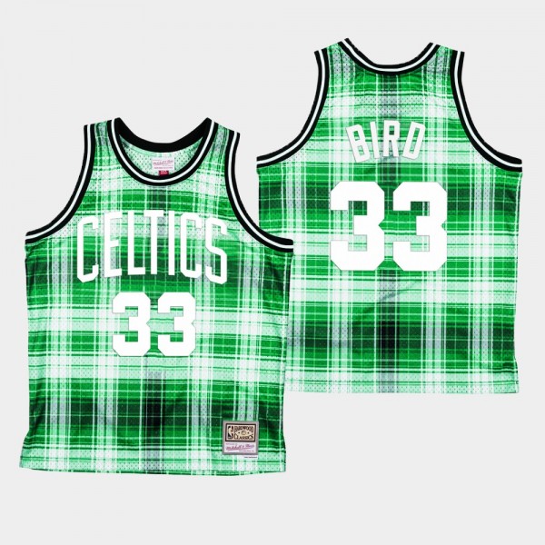 Celtics #33 Larry Bird Private School Hardwood Classics Green Jersey