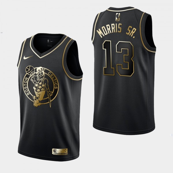 Men's Celtics Marcus Morris Sr. Golden Edition Black Jersey