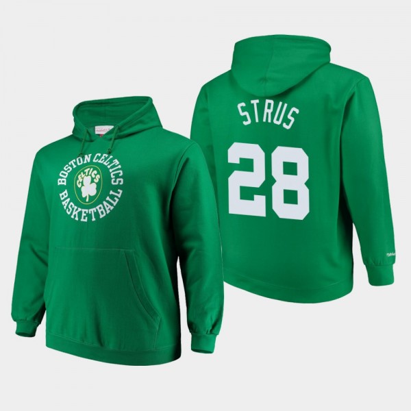 Men's Celtics #28 Max Strus Throwback Logo Hoodie