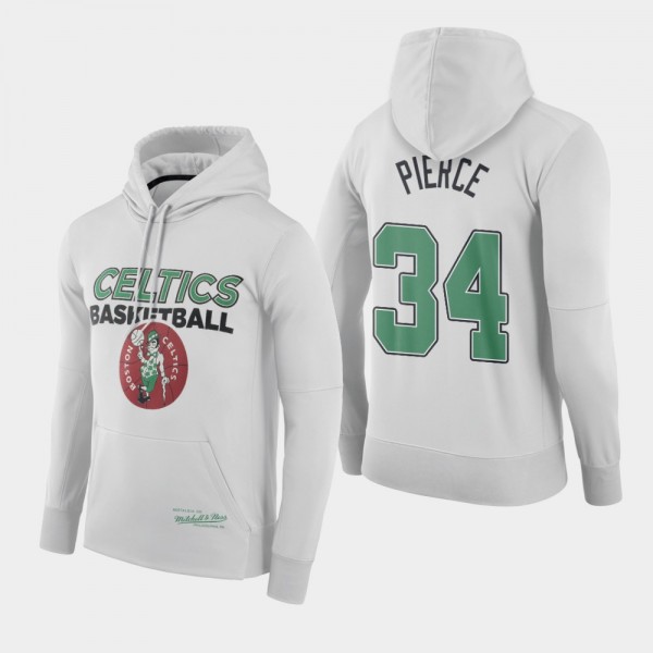 Celtics Paul Pierce Throwback Logo Hoodie White