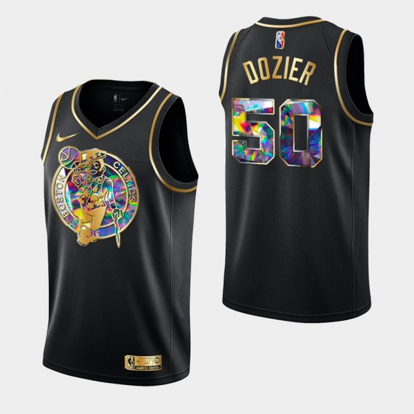 PJ Dozier Boston Celtics Black Golden Edition Jers...