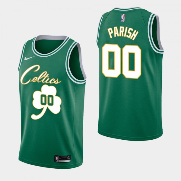 Men's Boston Celtics #00 Robert Parish Forever Lucky Jersey