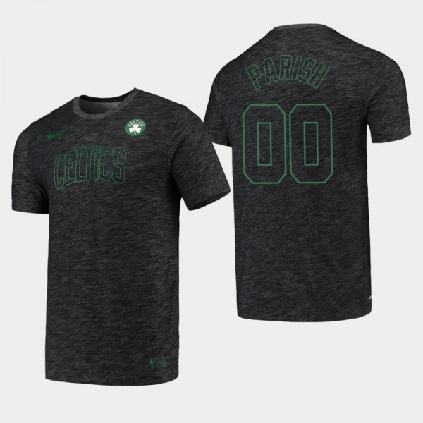 Men's Celtics #00 Robert Parish Performance Essential Facility T-Shirt
