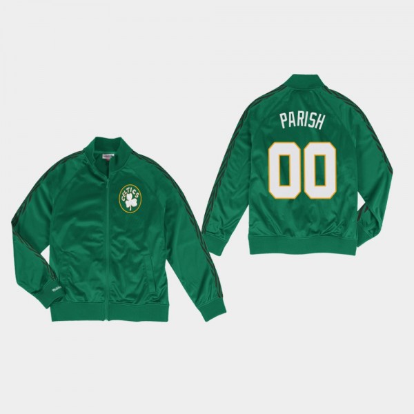 Men's Celtics #00 Robert Parish Track Jacket