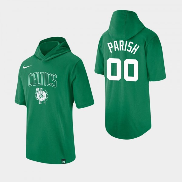 Men's Celtics #00 Robert Parish Wordmark Logo Hood...