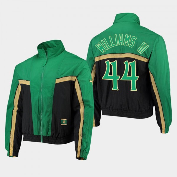 Celtics Robert Williams III City 2.0 Courtside Full-Zip Jacket Black Kelly Green