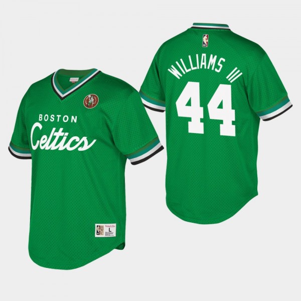 Men's Celtics #44 Robert Williams III Hardwood Classics V-Neck T-Shirt