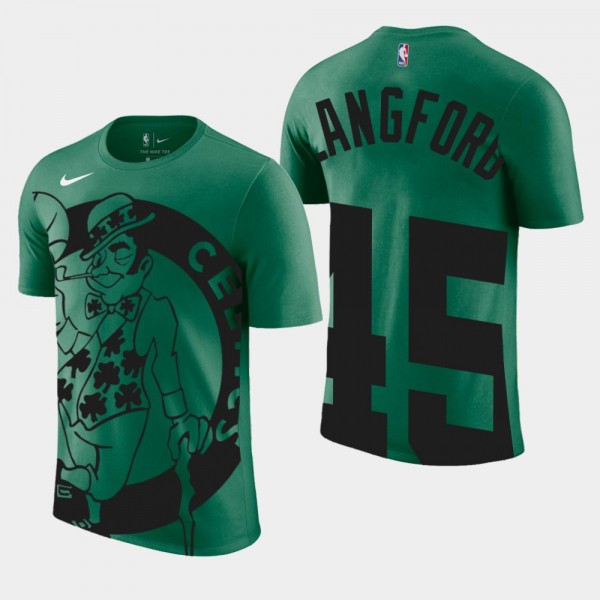 Men's Celtics #45 Romeo Langford Oversize Logo Per...
