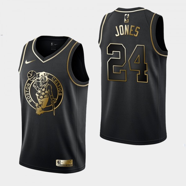 Men's Celtics Sam Jones Golden Edition Black Jerse...