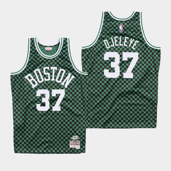 Men's Mitchell & Ness Boston Celtics #37 Semi Ojeleye Checkerboard Jersey