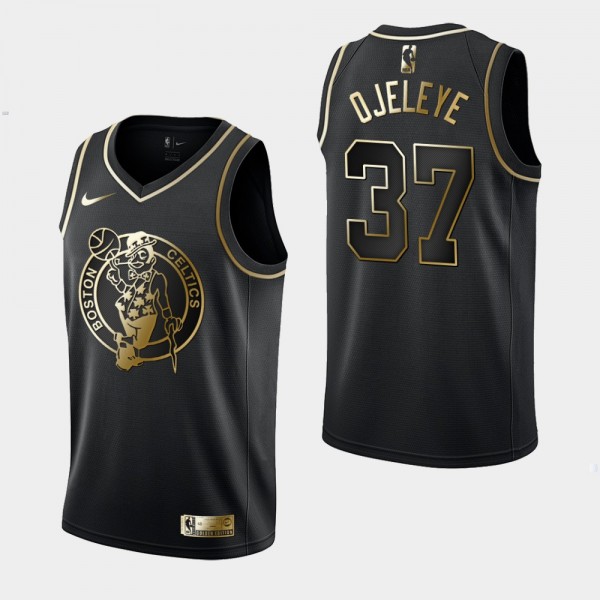 Men's Celtics Semi Ojeleye Golden Edition Black Jersey