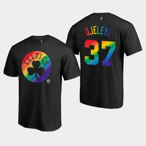Men's Celtics #37 Semi Ojeleye Team Pride Logo T-shirt
