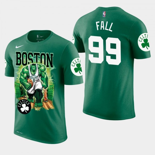 Men's Celtics #99 Tacko Fall Marvel Hulk Smash T-S...