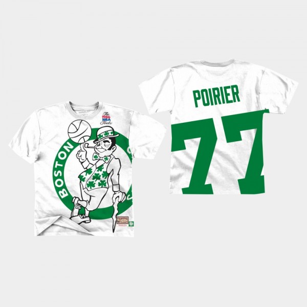 Celtics #77 Vincent Poirier Big Face White T-Shirt