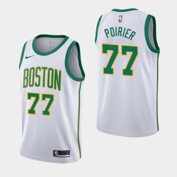 Men's Boston Celtics #77 Vincent Poirier City Edit...