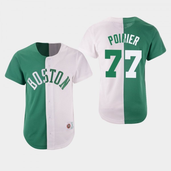 Men's Boston Celtics #77 Vincent Poirier Split Mesh Button Jersey
