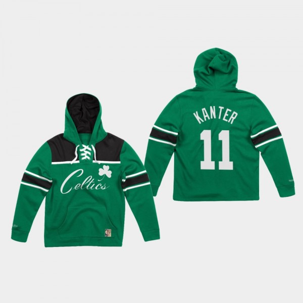 Boston Celtics Enes Kanter Hockey Fleece Green Hoodie