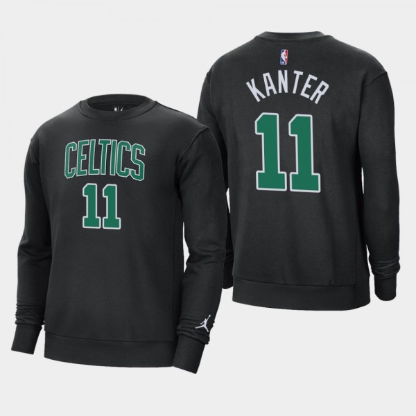 Boston Celtics Enes Kanter Statement Jordan Brand Fleece Crew Black Sweatshirt