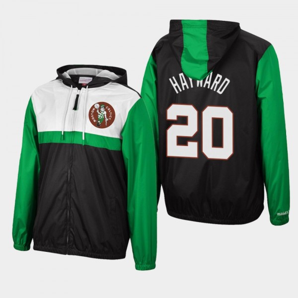 Boston Celtics Gordon Hayward Margin of Victory Hardwood Classics Full-Zip Windbreaker Black Jacket